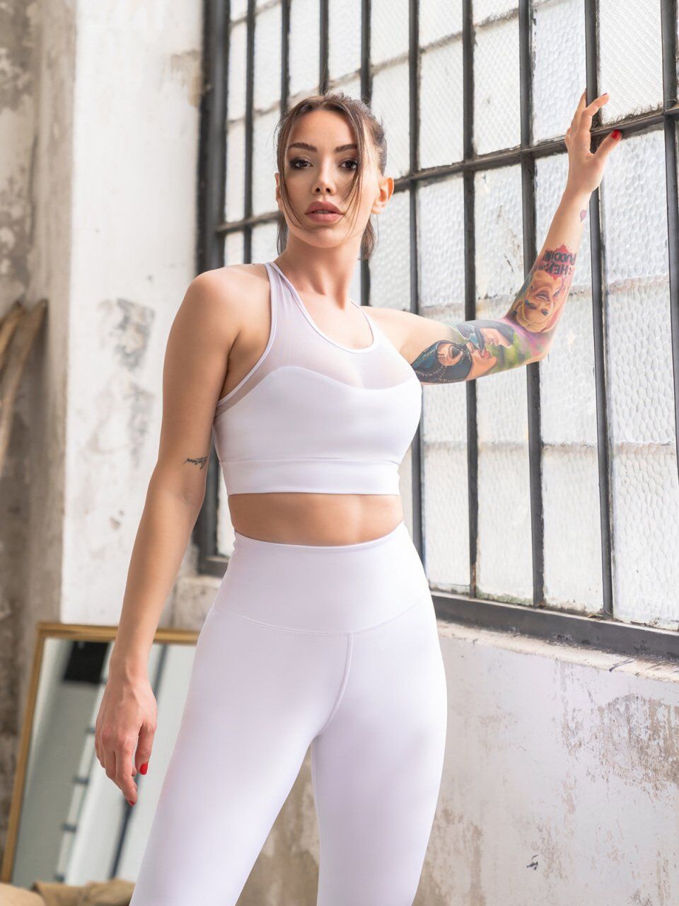 259 Extra High Waist Leggings White Color